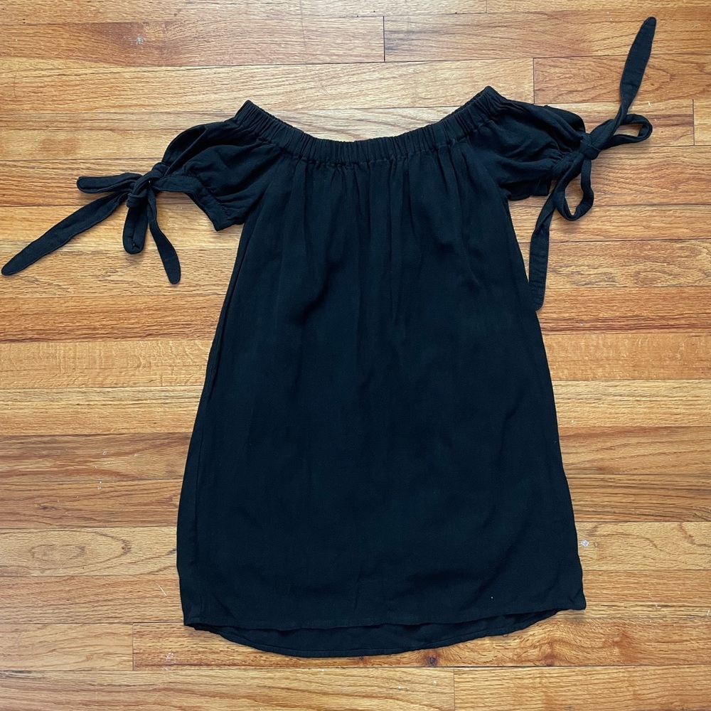 Lulu’s Off The Shoulder Black Dress